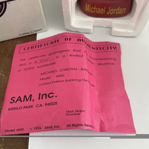 Michael Jordan Birmingham Barons SAM's Limited Edition Bobblehead New In Box COA - Picture 2 of 4